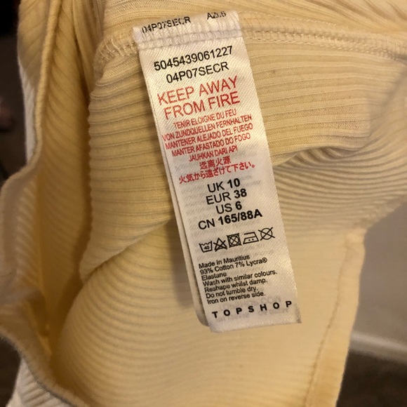 Nwot Top shop ribbed long sleeve perk a boo chest top - Picture 7 of 7